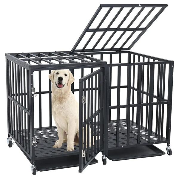 Large Dog Crate with Stackable Design and Easy to Install Process