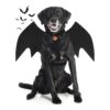 Large Dog Halloween Costume with Bat Wing and Soft Felt Pumpkin Bell for Pet Accessories