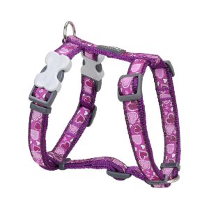 Large Dog Harness with Abrasion Resistant Ribbon Breezy Love Purple