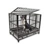 Large Dog Kennel 46 Inch Lockable Indoor Metal Crate Heavy Duty Medium