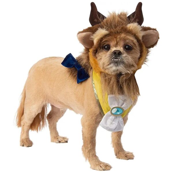 Large Dog Pet Costume Accessory Set featuring Disney's Beauty and the Beast Design