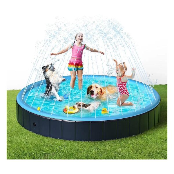 Large Dog Pool for Three or More Dogs with Easy Drainage