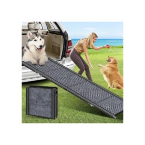 Large Dog Ramp for Cars and SUVs with Foldable Aluminum Design