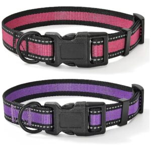 Large Dog Reflective Collars with 3M Stripe and Nylon Material