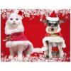 Large Dog Santa Hat with Aristocratic Design and Bells for Christmas Costume Party