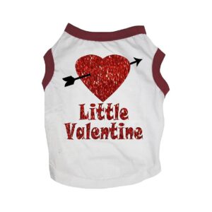 Large Dog Shirt with Valentine Arrow Design for Small Breeds