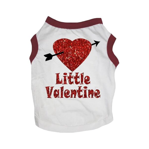 Large Dog Shirt with Valentine Arrow Design for Small Breeds