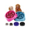 Large Dog Slow Feeder Bowl for Multiple Pets with Easy Cleanup and Durable Construction