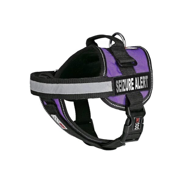 Large Dog Vest Harness with Quick Release Buckle and Reflective Accents Purple