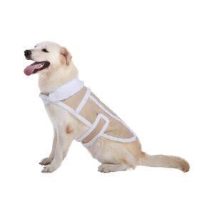 Large Dog Winter Vest with Adjustable Velcro Closure and Leash Hole for Comfortable Wear