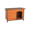 Large Fir Wood Dog House with Level Placement and Easy Access