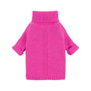 Large Fitwarm Dog Turtleneck Sweater for Small Dog Girl Warm Knitted Cozy