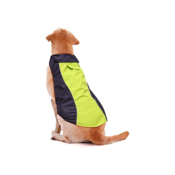 Large Green Waterproof Reflective Dog Raincoat Soft Fleece Lining Outdoor Dog Raincoat