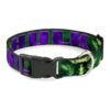 Large HULK Fan Polyester Dog Collar with Buckle and Adjustable 1 Wide