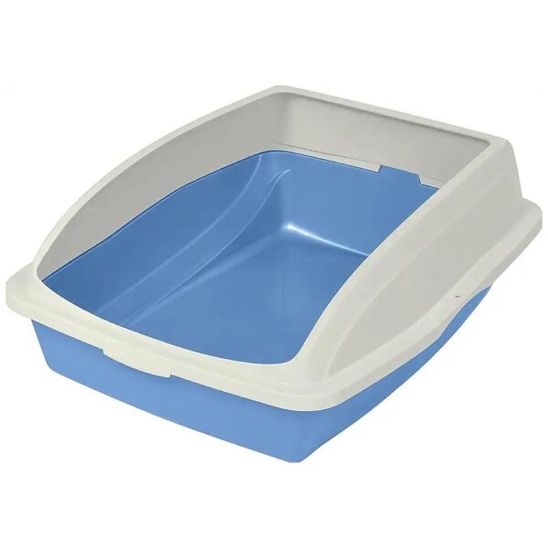 Large High-Sided Cat Litter Box with Frame and Easy Cleaning Design