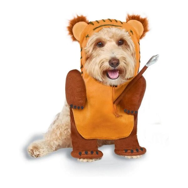 Large Hooded Ewok Star Wars Pet Costume with Attached Stuffed Arms