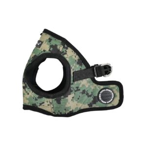 Large Khaki Camo Dog Harness with Polyester and Cotton Material for Durability