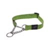 Large Lime Martingale Training Dog Collar with Reflective Stitching and Solid Metal Ring