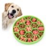 Large, Medium, Small Breed Dog Food Bowl with Suction Cup and Silicone Material, Green