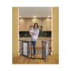 Large Mesh Baby Gate for Wide Openings and Irregular Shapes with Smart Auto-Close Feature