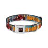 Large Multicolor Dog Collar Irvin Aigon Cityscape Iron Man Seatbelt Buckle