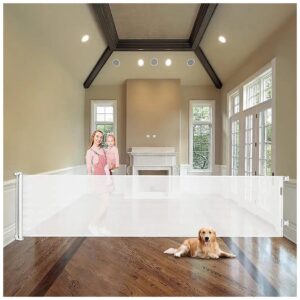 Large Opening Extra Wide Retractable Pet Gate for Baby Proofing and Indoor/Outdoor Use