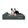 Large Orthopedic Dog Bed with Headrest for Pain Relief and Support