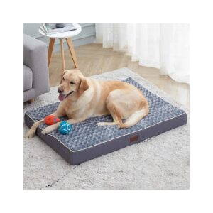 Large Orthopedic Dog Bed with Waterproof Mattress and Washable Cover for Supportive Sleep