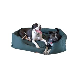 Large Pet Bed with Polyfilled Cushion and Canvas Cover for Easy Cleaning and Comfort