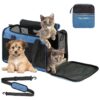 Large Pet Carrier for Cats and Dogs with Breathable Mesh and Scratch-Resistant Mat