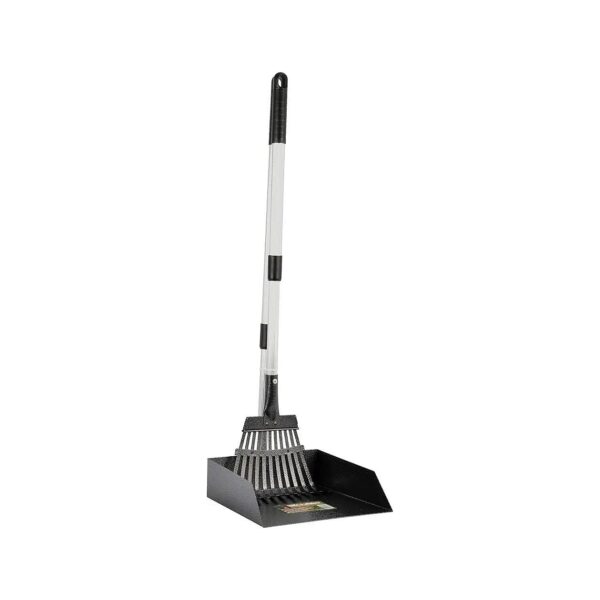 Large Pet Waste Cleanup Tool with Rake and Deep Scoop Pan