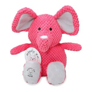 Large Pink Elephant Plush Dog Toy for Tug and Play