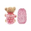 Large Pink Heart Knitted Dog Sweater for Small Pets Pet Winter Wear