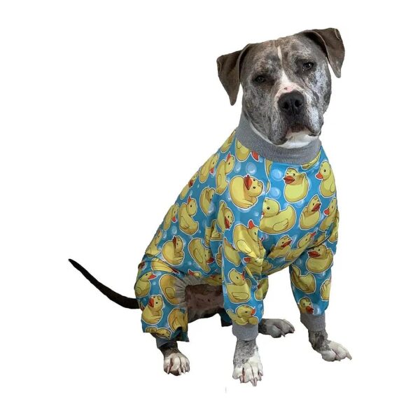 Large Pit Bull Pajamas with Soft and Cozy Fabric - Perfect for Recovery or Everyday Wear