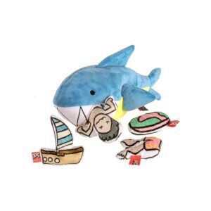 Large Plush Shark Toy with Crinkle Paper and Squeakers for Dogs of All Ages