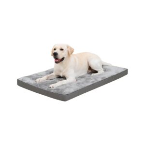 Large Polyester Dog Bed with Anti-Slip Bottom and Fluffy Padding for Comfortable Sleeping