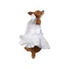 Large Polyester Dog Wedding Dress with Ruffled Trim and White Polyester