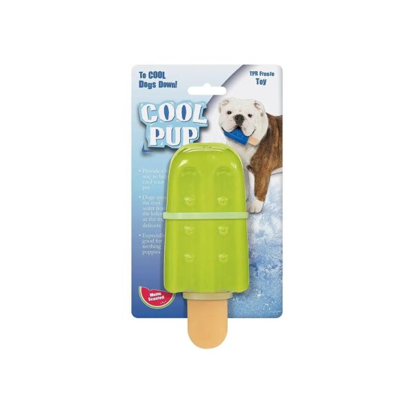 Large Popsicle Shape Green Popsicle Themed Frozen Treat Toy for Dogs