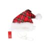 Large Red Checkered Santa Hat