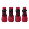 Large Red Rubber Dipped Socks for Dogs in Color Red