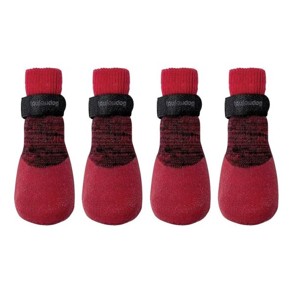 Large Red Rubber Dipped Socks for Dogs in Color Red