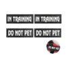 Large Reflective In Training and Do Not Pet Dog Patches for Harnesses