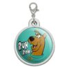 Large Round Chrome Plated Metal Pet ID Tag with Lobster Clasp