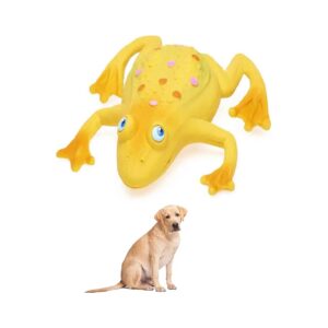 Large Safe Squeaky Frog Dog Toy, Natural Rubber Made with No BPA, Lead, or Phthalates