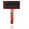 Large Sapele Wood Dog Brush with Carbon Steel Needles for Long Hair Grooming