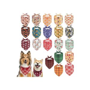 Large Set of Soft Polyester Pet Bandanas Variety Pack for Dogs and Cats Daily Use