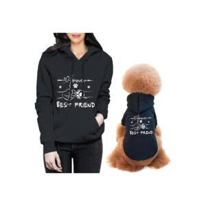 Large Size Dog Hoodie with Matching Owner Hoodie for Dog Lovers