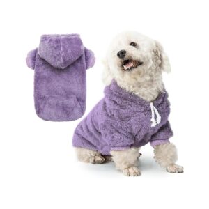 Large Size Dog Hoodie with Pockets for Snacks and Leash for Cold Weather