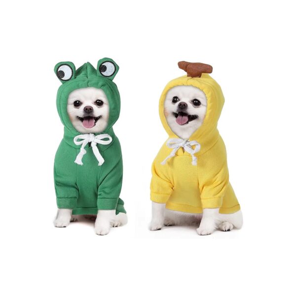 Large Size Fruit Dog Hoodie Sweater Pet Coat for Cats Small Medium Dogs Frog Style