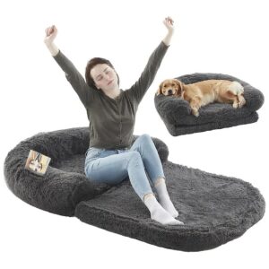 Large Size Human Dog Bed with Adjustable Supportive Foam for Medium to Large Dogs